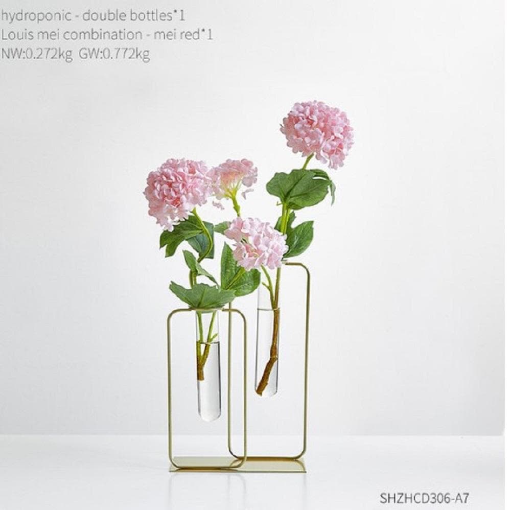 Golden Glass Vase for Home Decor Modern Minimalist 2